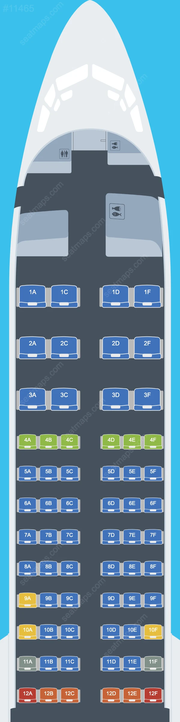 Malaysia Airlines Boeing 737 MAX 8 aircraft seat map  737 MAX 8