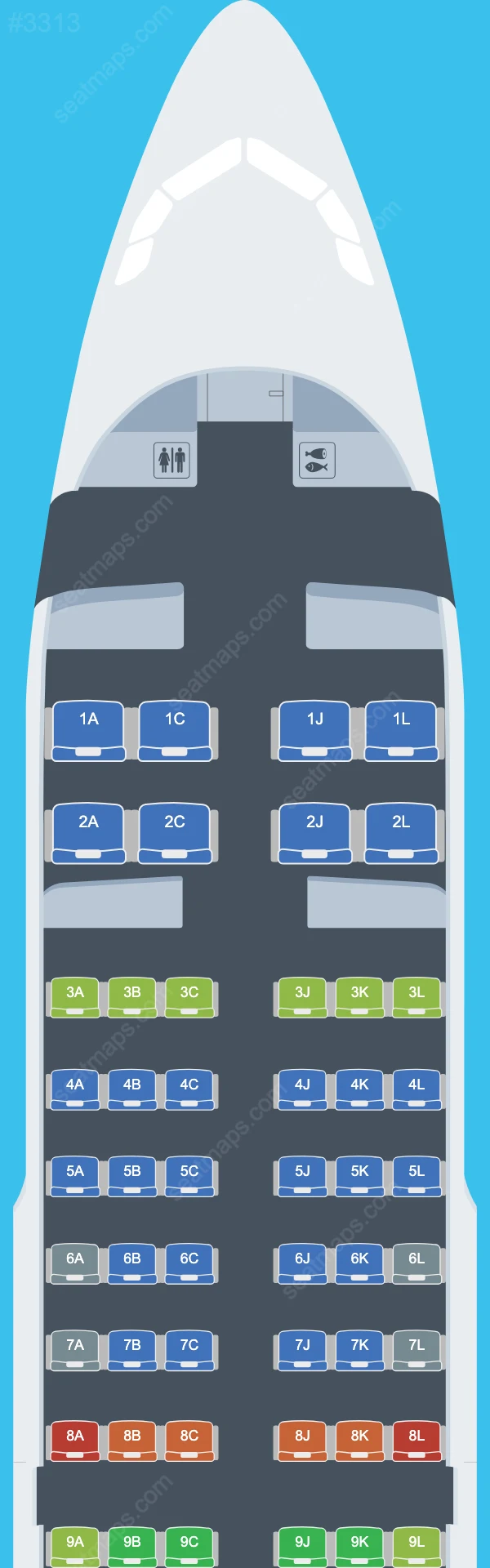 Shenzhen Airlines Airbus A319 Seat Maps A319-100