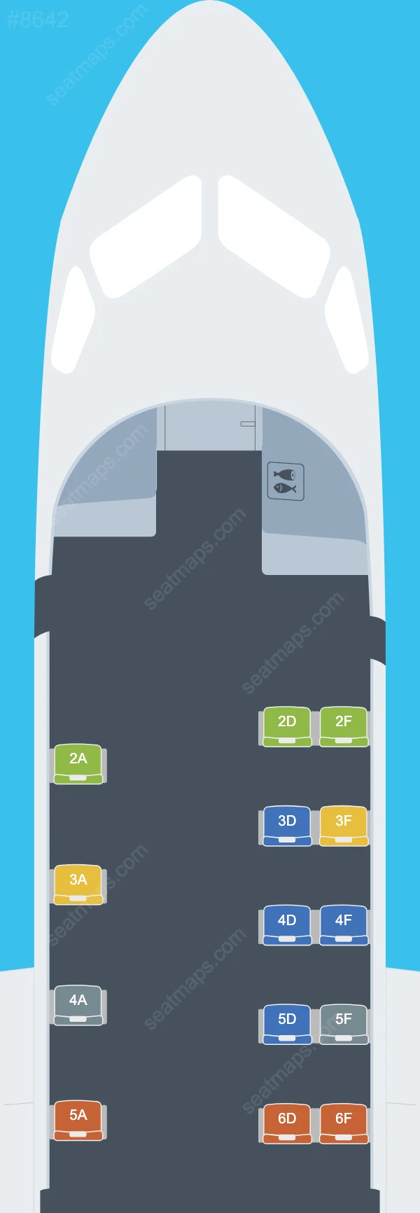 Pacific Coastal Airlines Saab S340 V.2 seatmap mobile preview
