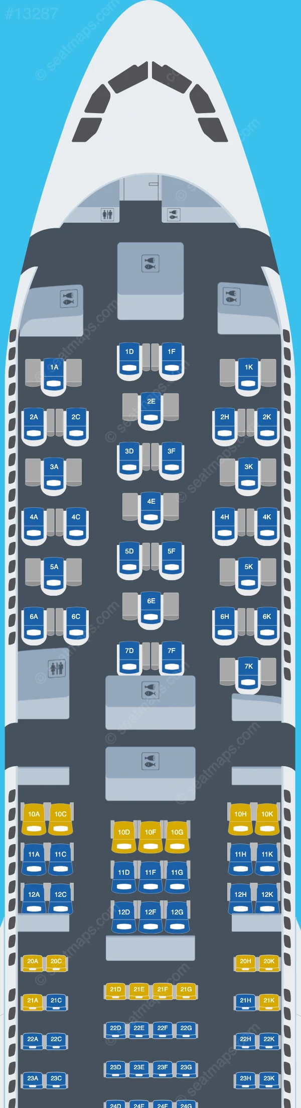 Brussels Airlines Airbus A330-300 V.3 seatmap preview