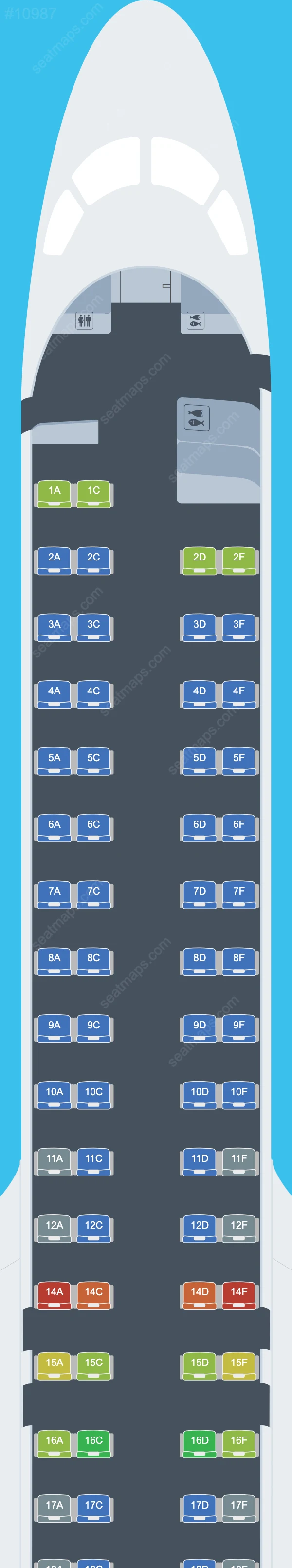 Swiss Embraer E195-E2 Seat Maps E195 E2