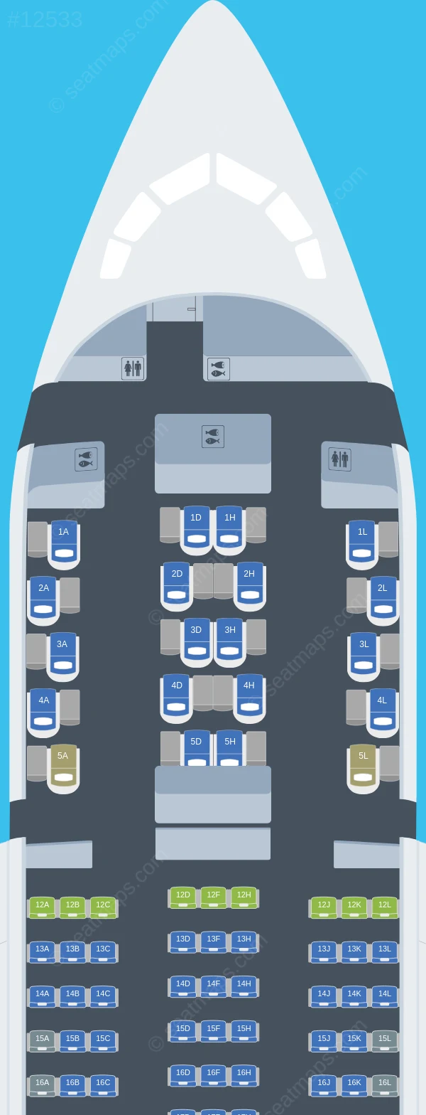 LATAM Airlines Boeing 787-8  V.2 seatmap preview