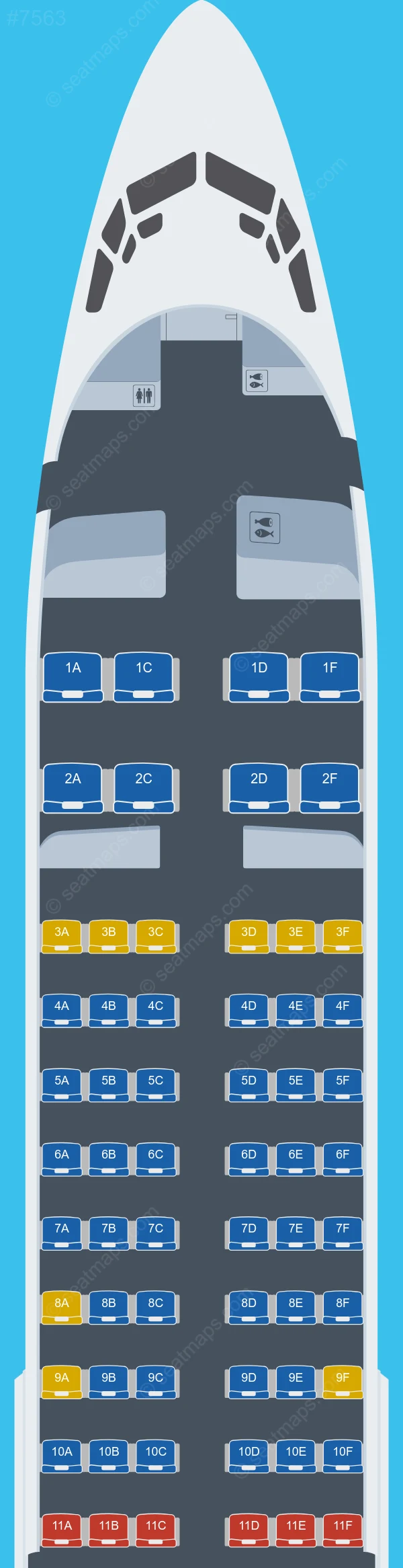 Donghai Airlines Boeing 737-800 seatmap preview