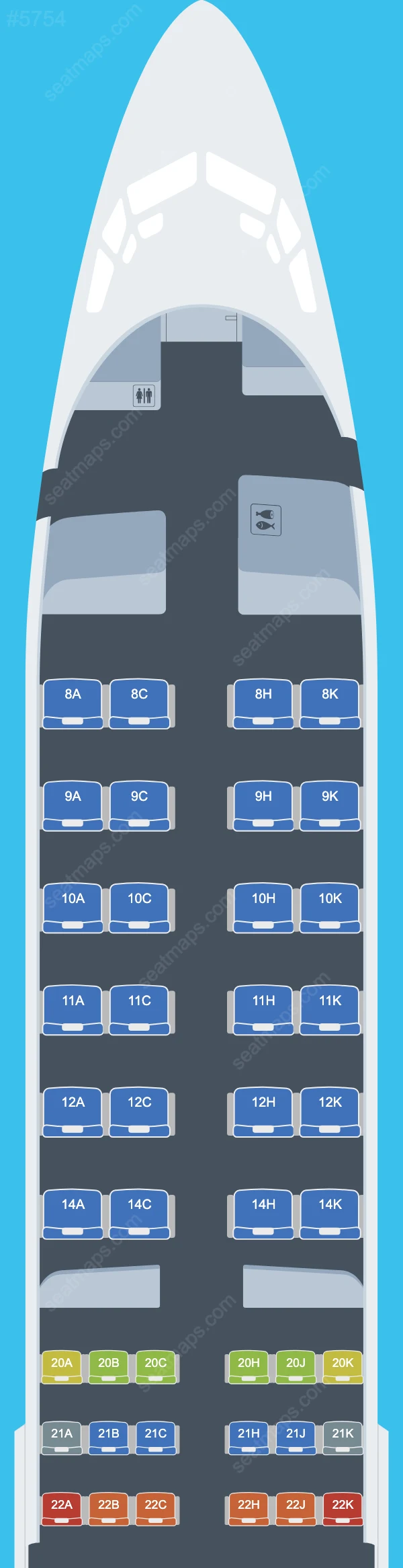 Egyptair Boeing 737 Seat Maps 737-800 V.1