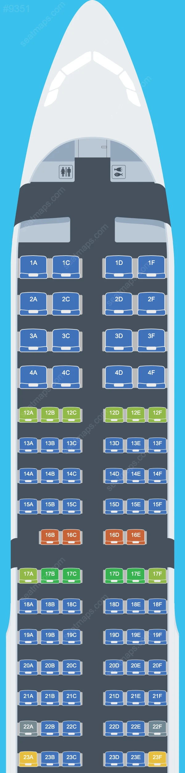 Air Canada Airbus A321 Seat Maps A321-200 V.2