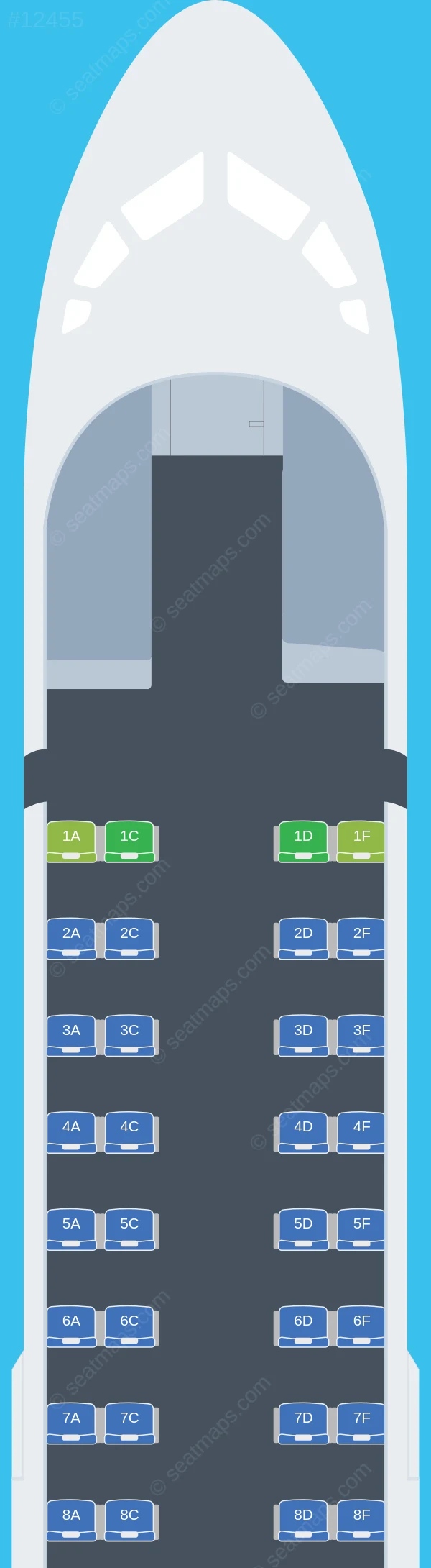 airHaifa ATR 72-600 seatmap preview