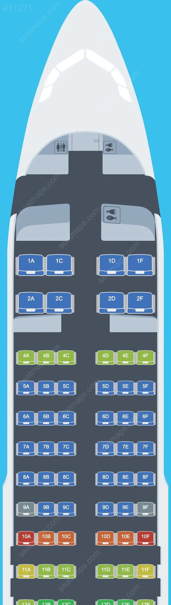 Batik Air Airbus A320-200 seatmap mobile preview