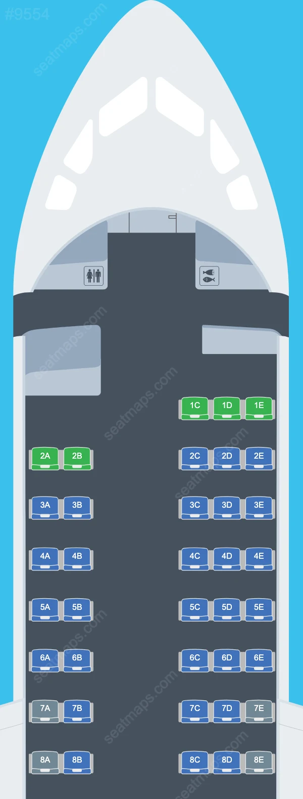 Skyjet Air BAe 146 Seat Maps 146-200 V.1