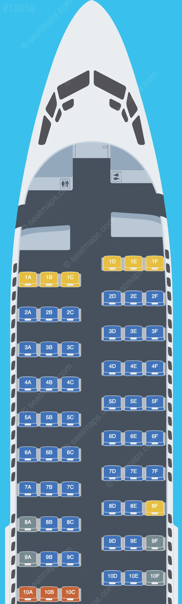 Sky High Aviation Services Boeing 737-700 seatmap preview