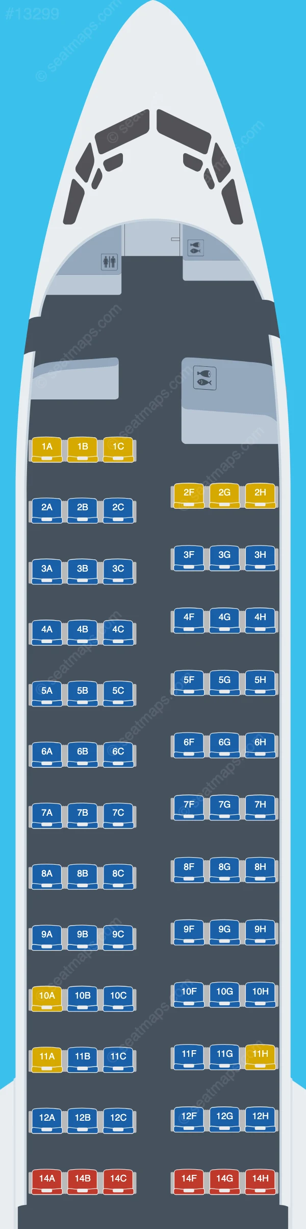 Skymark Airlines Boeing 737 MAX 8 seatmap preview