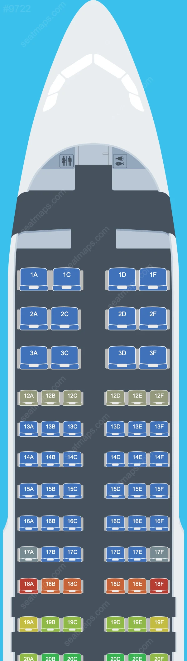Air Canada Airbus A320 Seat Maps A320-200 V.2