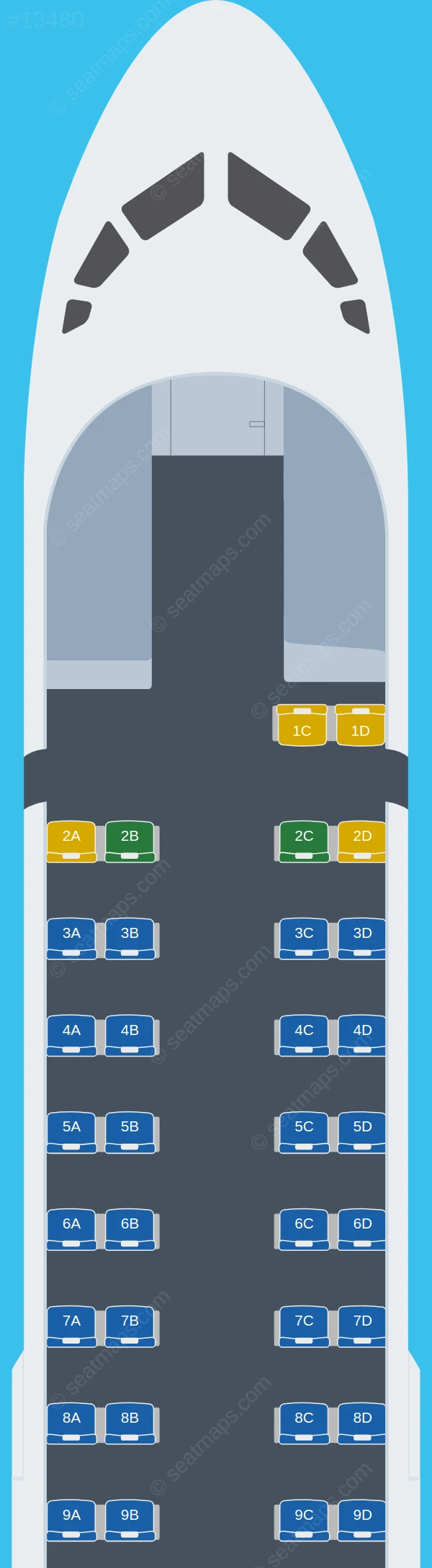 NoRRA Nordic Regional Airlines ATR 72-600 seatmap preview