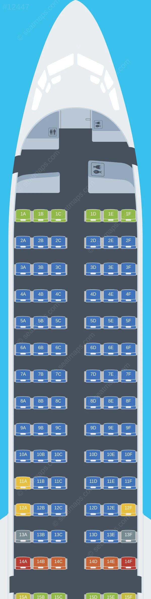 Akasa Air Boeing 737 MAX 8-200 seatmap preview