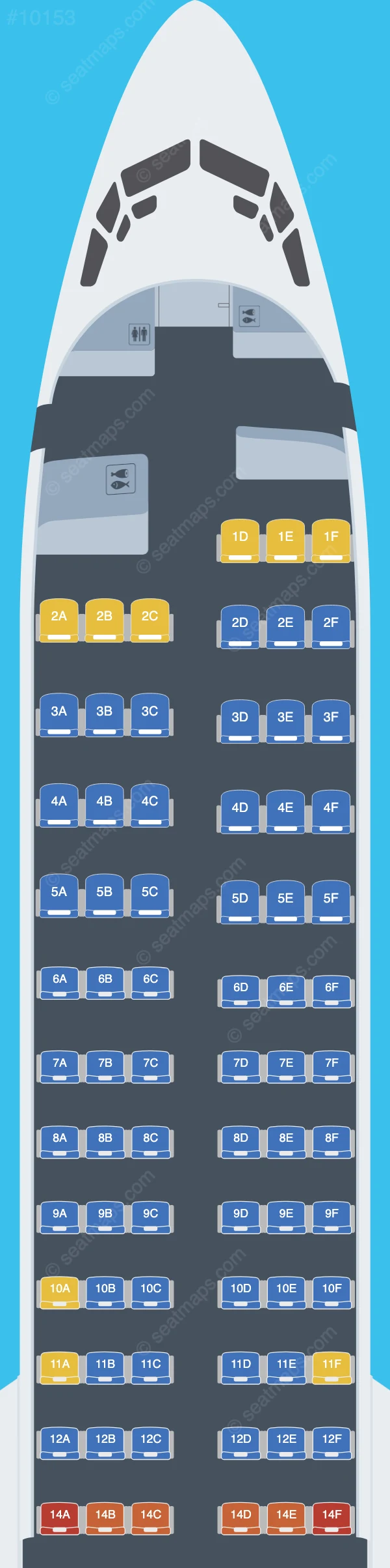 GOL Linhas Aereas Boeing 737 MAX 8 V.3 seatmap preview