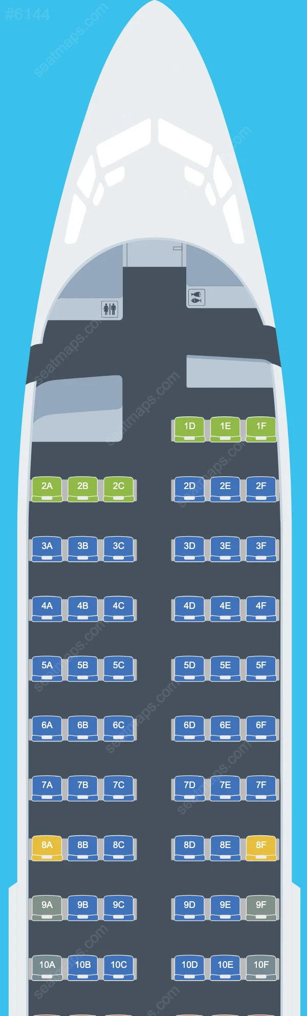 Shandong Airlines Boeing 737 aircraft seat map  737-700