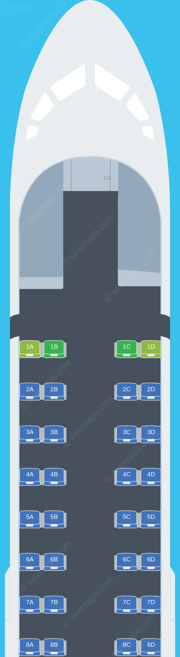 Trigana Air Service ATR 72-500 seatmap preview