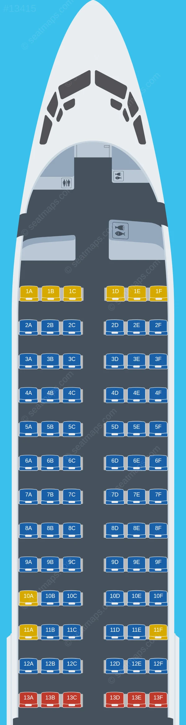 Kunming Airlines Boeing 737-800 V.3 seatmap preview