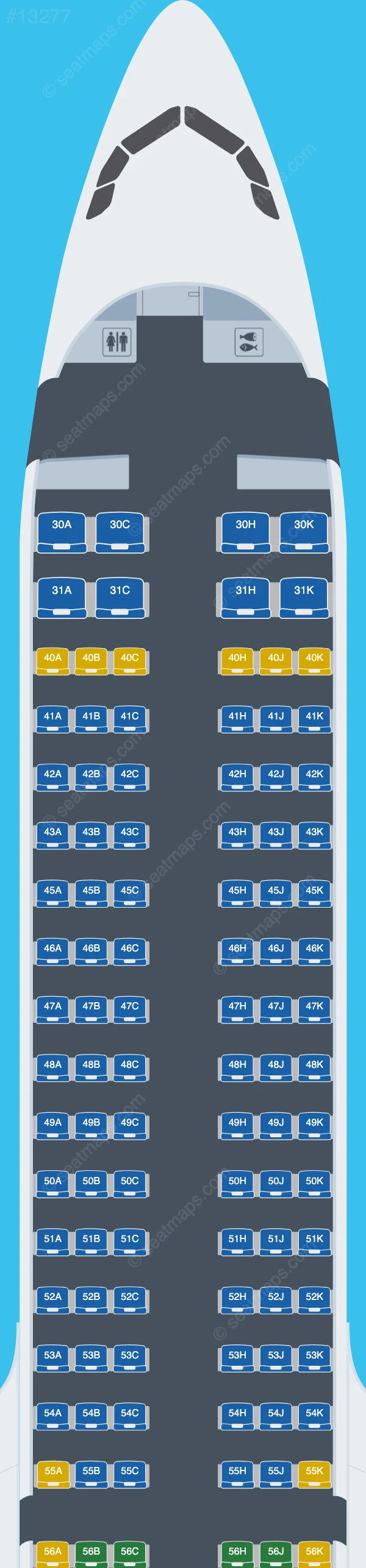 China Airlines Airbus A321neo V.2 seatmap preview