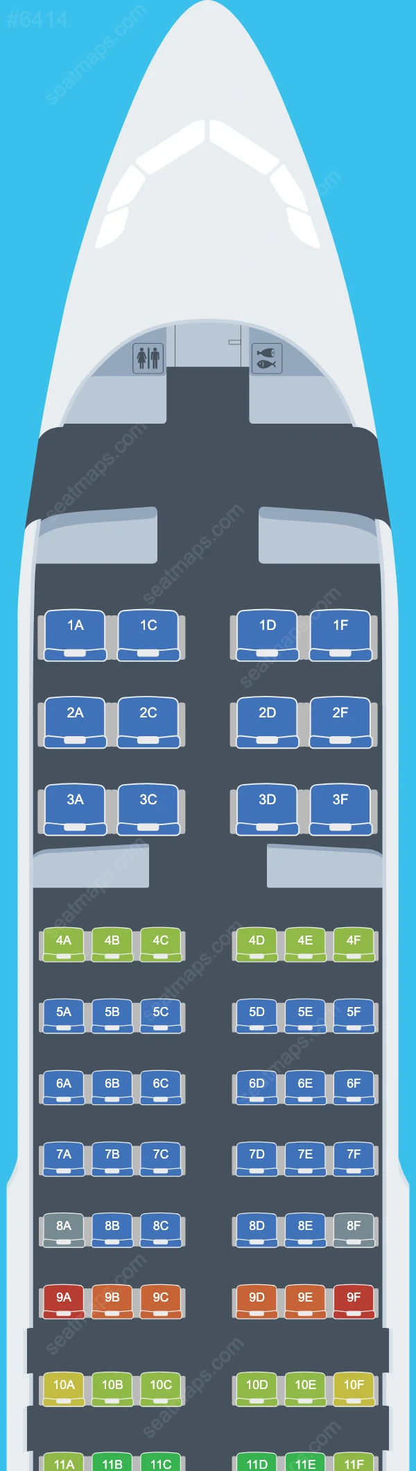 Air India Airbus A320 Seat Maps A320-200neo