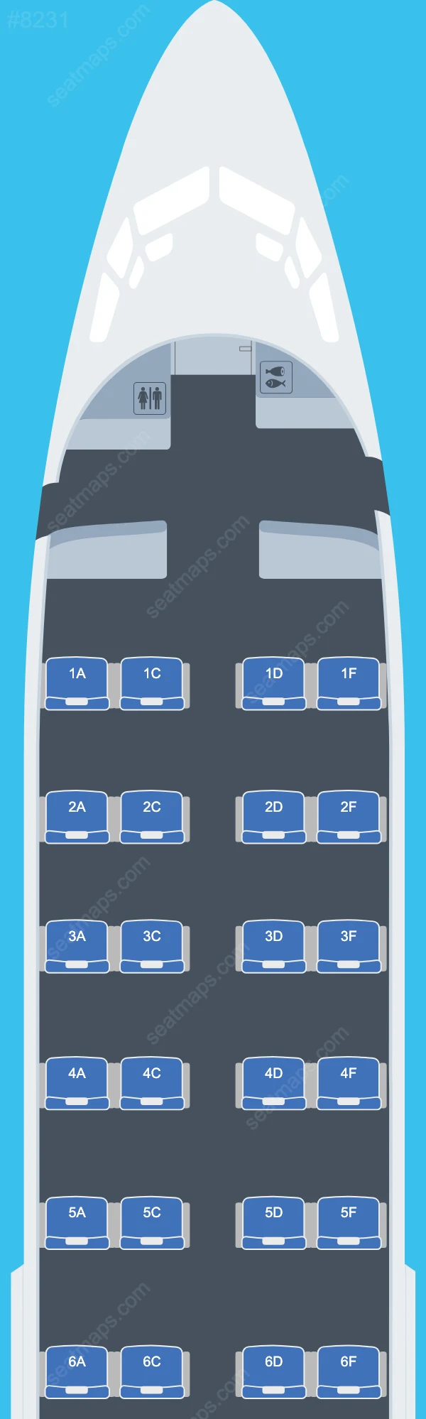 Схема салона Nolinor Aviation в самолете Boeing 737 737-300 V.3