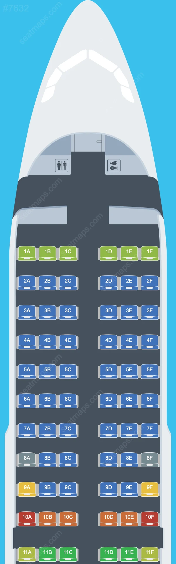 Chair Airlines Airbus A319 Seat Maps A319-100