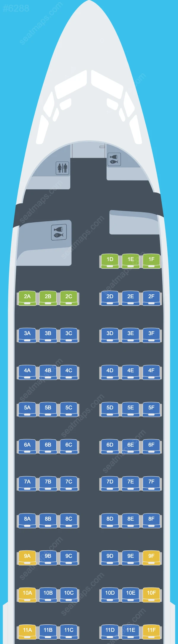 UTair Boeing 737 Seat Maps 737-400