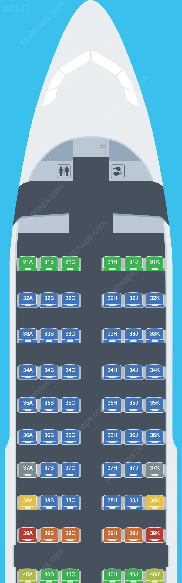 China Southern Airbus A319 Seat Maps A319-100 V.5