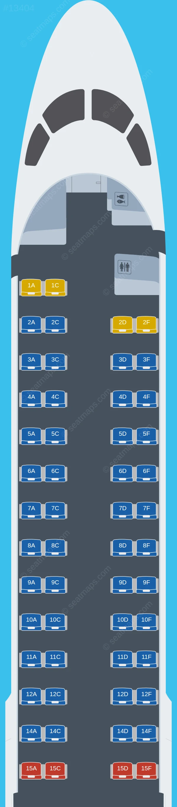 Air Peace Embraer E190 V.3 seatmap mobile preview