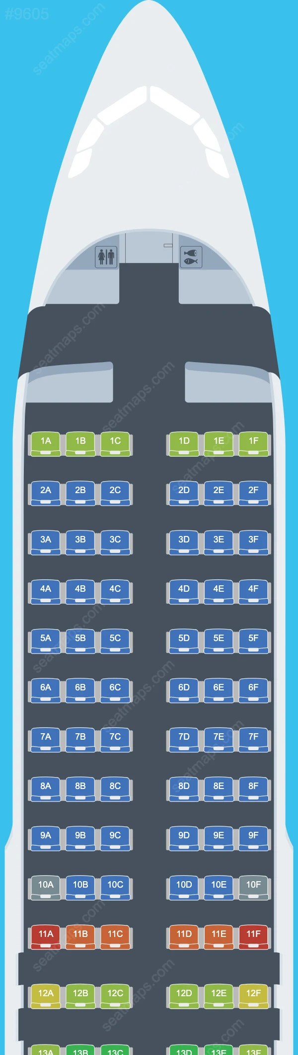 Air Malta Airbus A320 Seat Maps A320-200 V.1