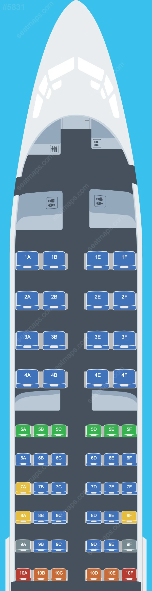 Turkish Airlines Boeing 737 Seat Maps 737-800 V.1