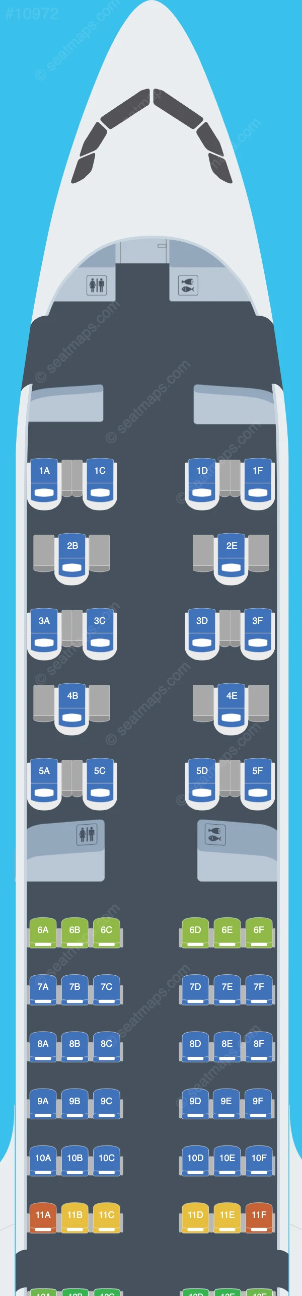 TAP Air Portugal Airbus A321neo LR V.1 seatmap preview