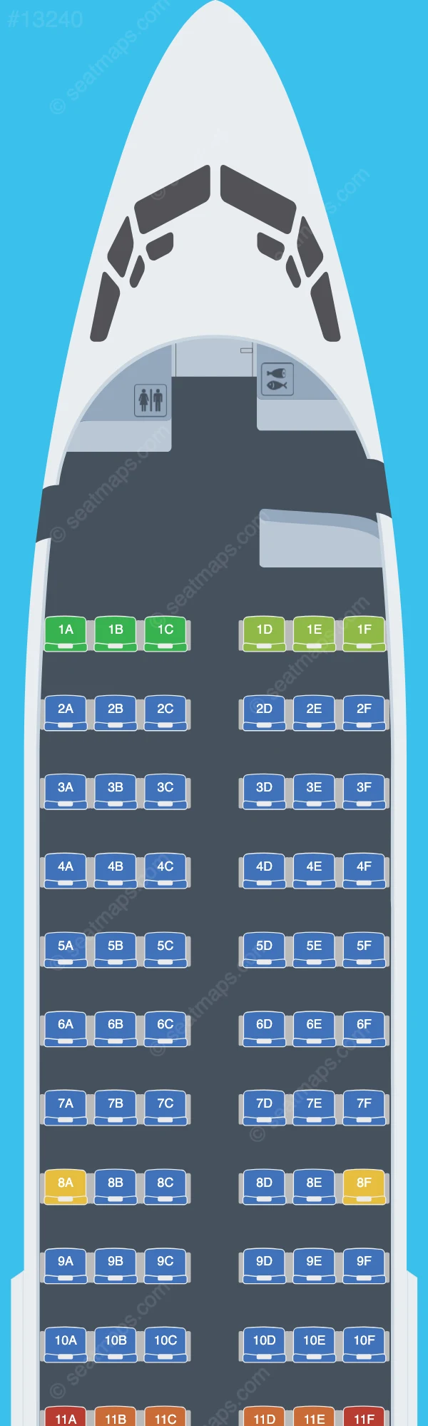 Sky FRU Boeing 737-300 seatmap preview
