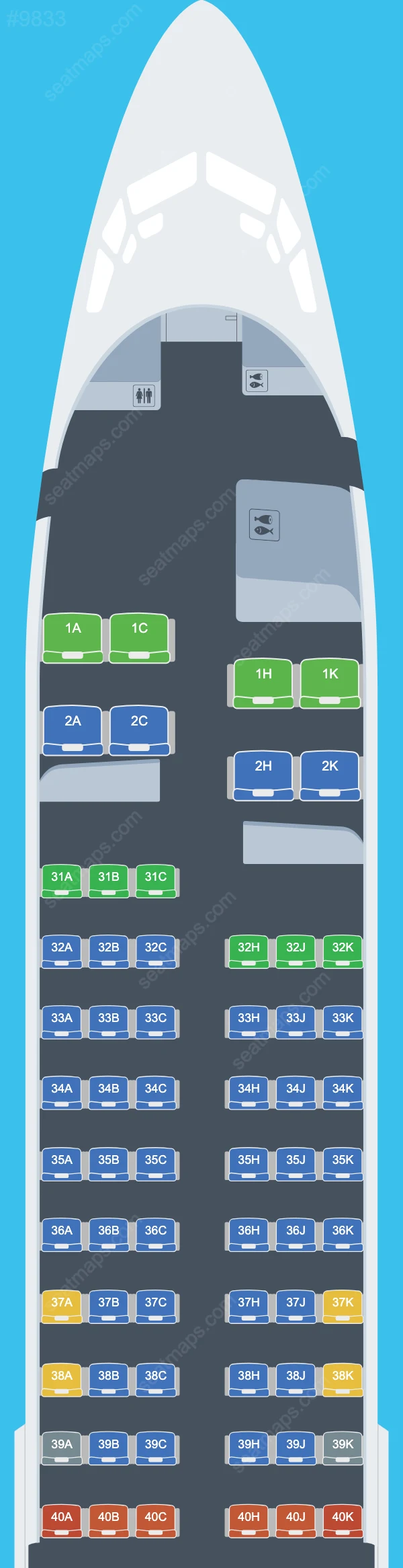 China Southern Boeing 737 Seat Maps 737-800 V.10