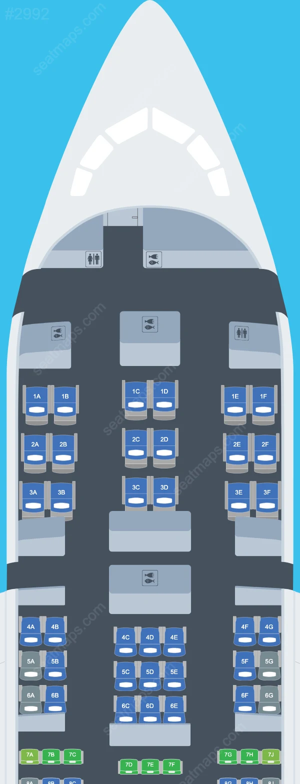 LOT Polish Airlines Boeing 787-8 seatmap preview