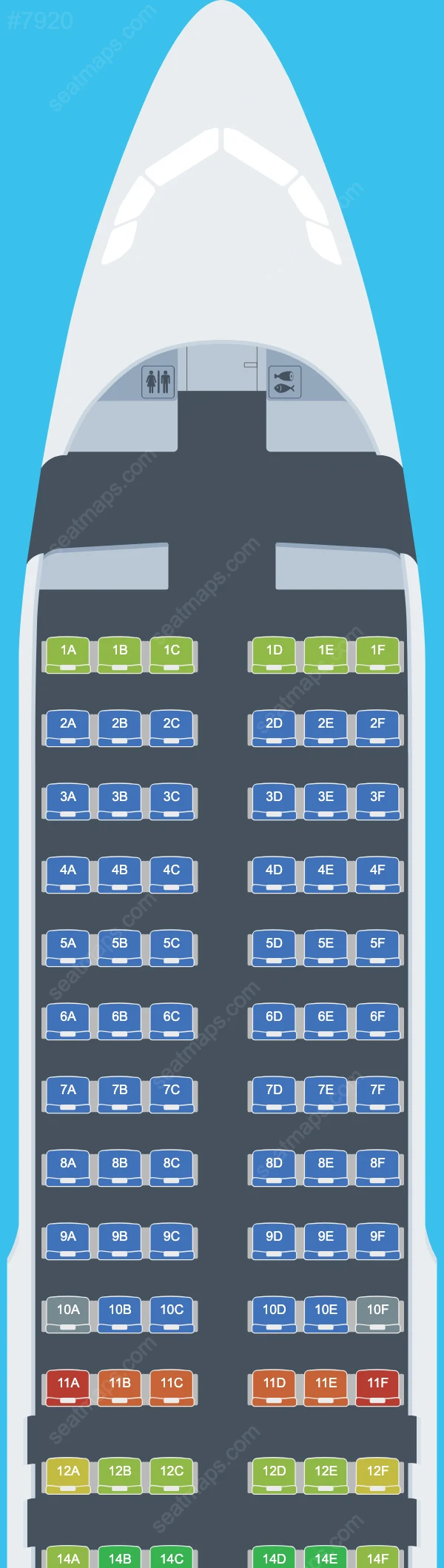 Flyadeal Airbus A320 Seat Maps A320-200