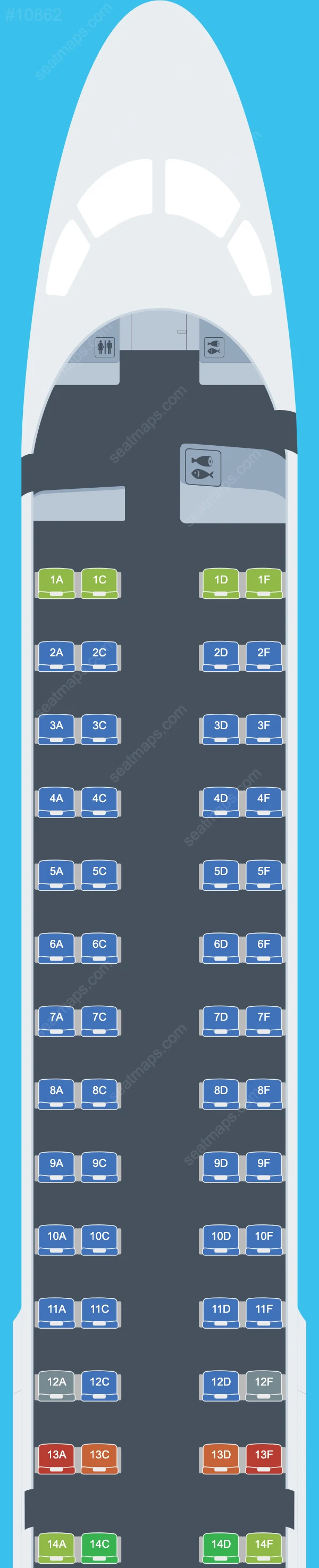 Air Europa Embraer E195 Seat Maps E195 V.1