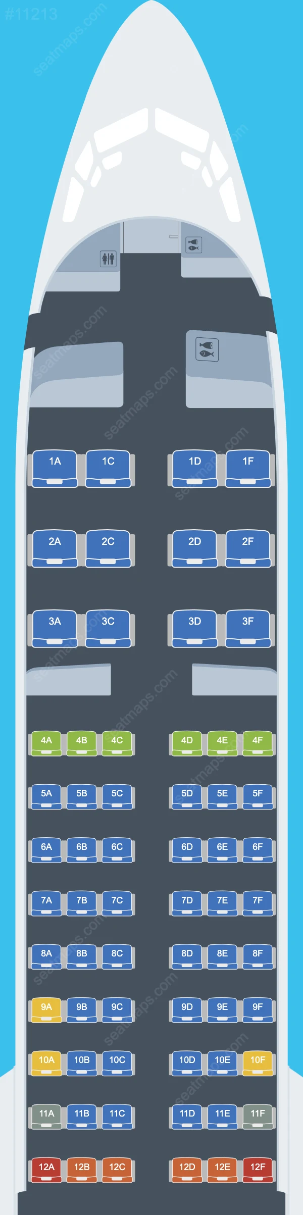 Akasa Air Boeing 737 MAX 8 Seat Maps 737 MAX 8 V.2