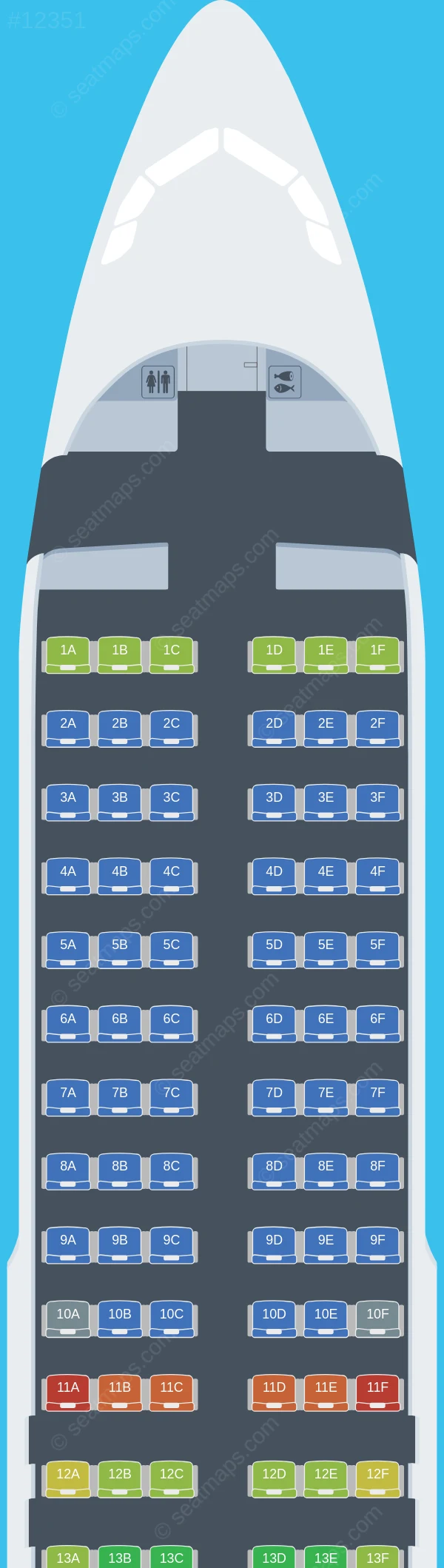 Mandarin Airlines Airbus A320neo seatmap preview