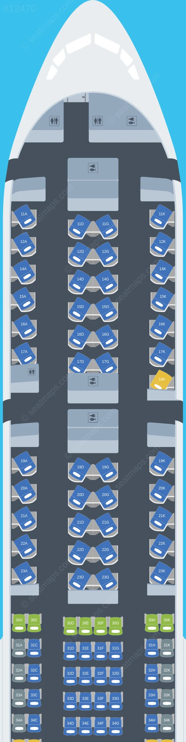 Cathay Pacific Boeing 777-300ER V.3 seatmap preview