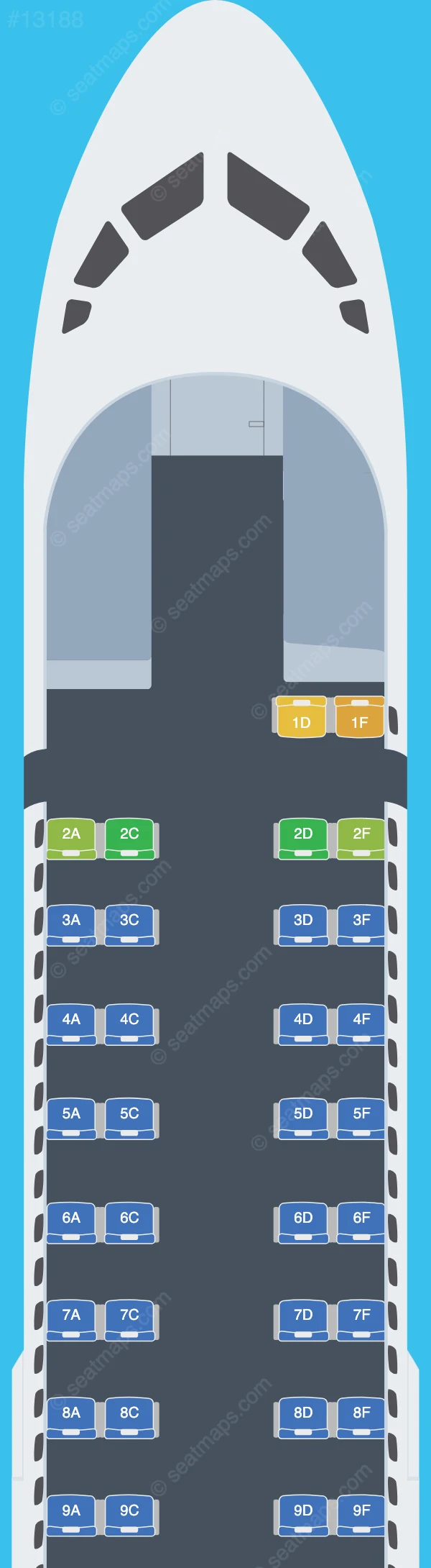 airHaifa ATR 72-600 V.2 seatmap preview