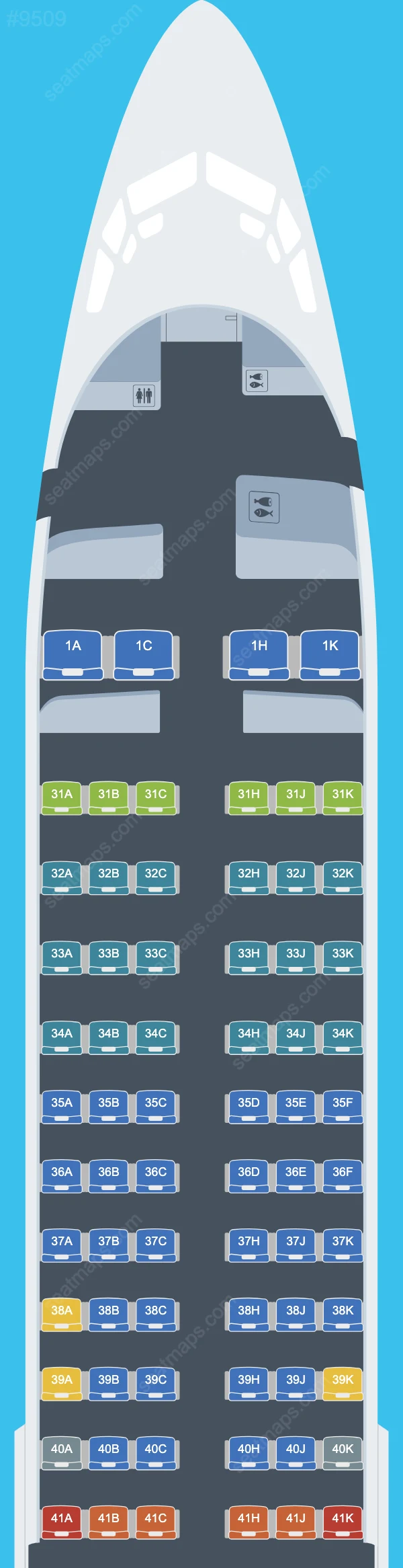 China Southern Boeing 737 Seat Maps 737-800 V.3