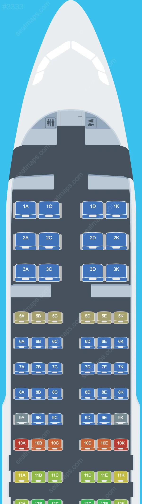 SriLankan Airlines Airbus A320-200 V.2 seatmap preview