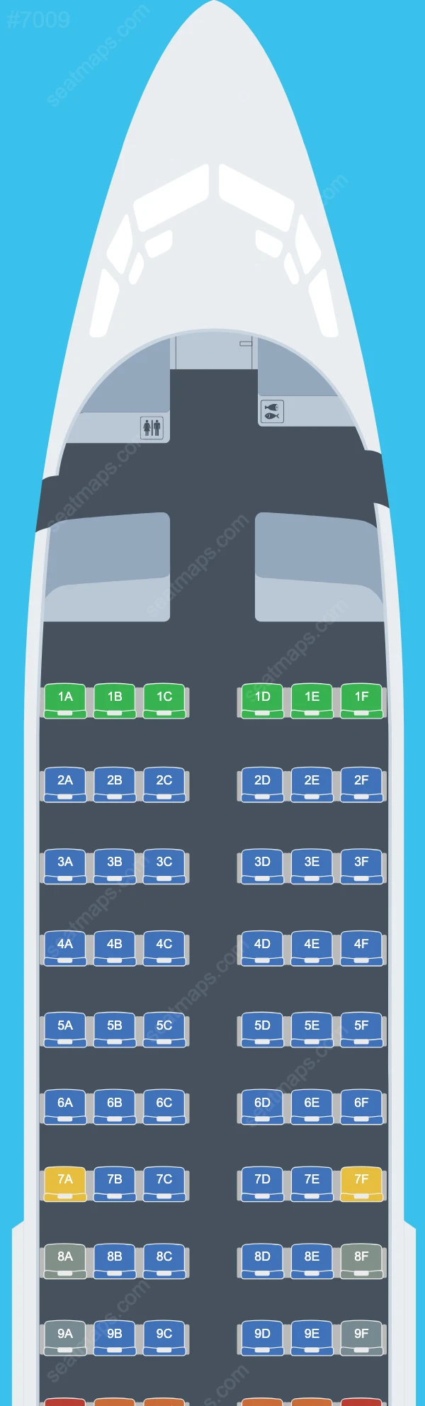 Lucky Air Boeing 737 Seat Maps 737-700 V.1