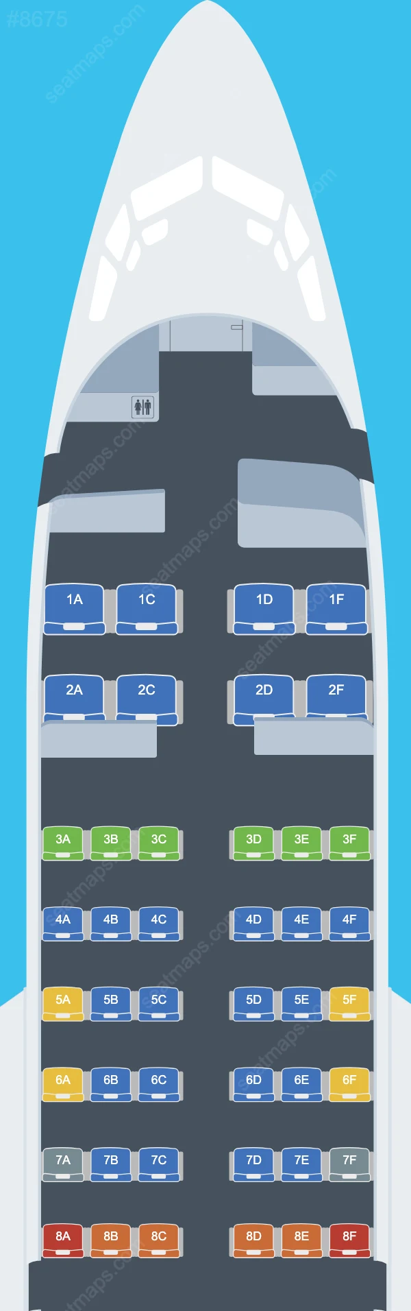 Aero Contractors Boeing 737 Seat Maps 737-500
