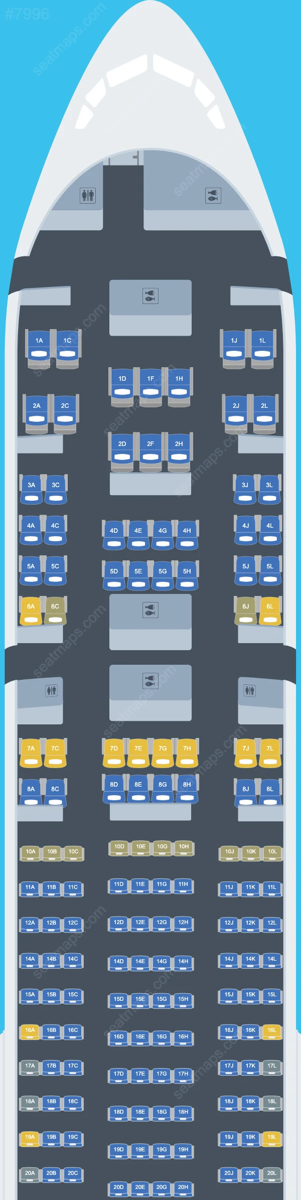 Air Austral Boeing 777 Seat Maps 777-300 ER