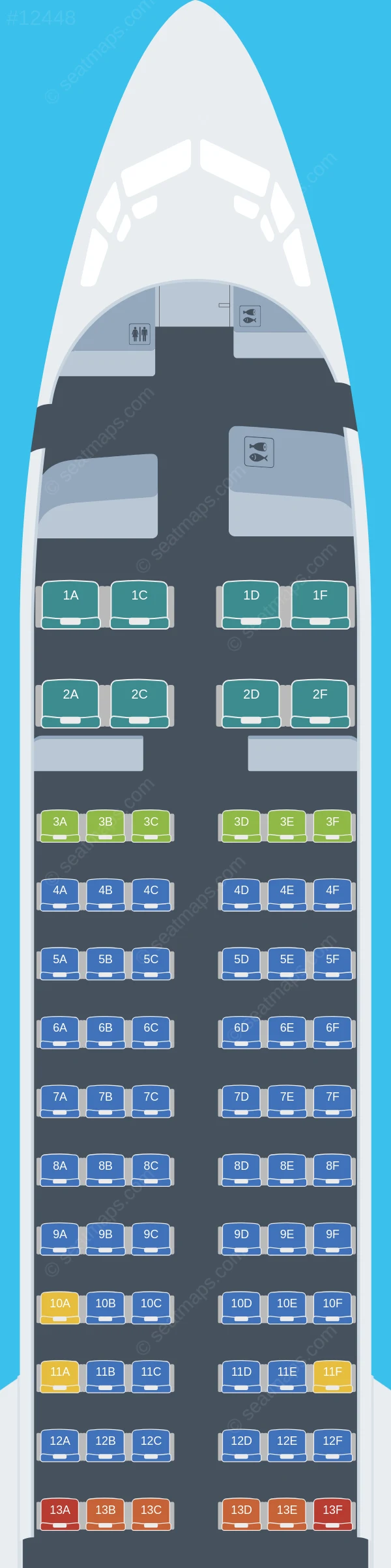 Akasa Air Boeing 737 MAX 8 V.3 seatmap preview