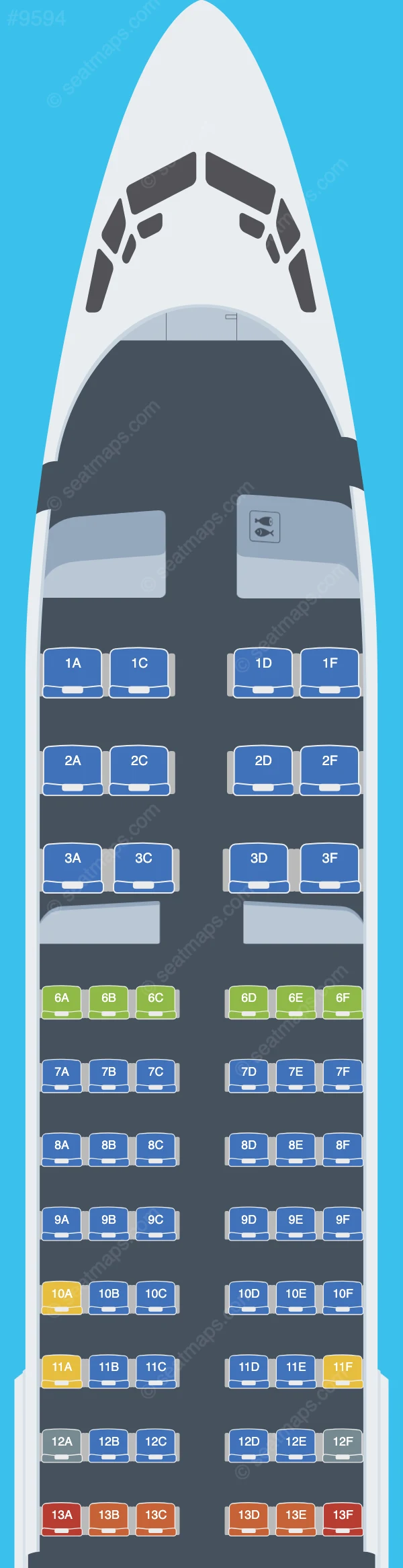 Aeroflot Boeing 737-800 V.2 seatmap preview
