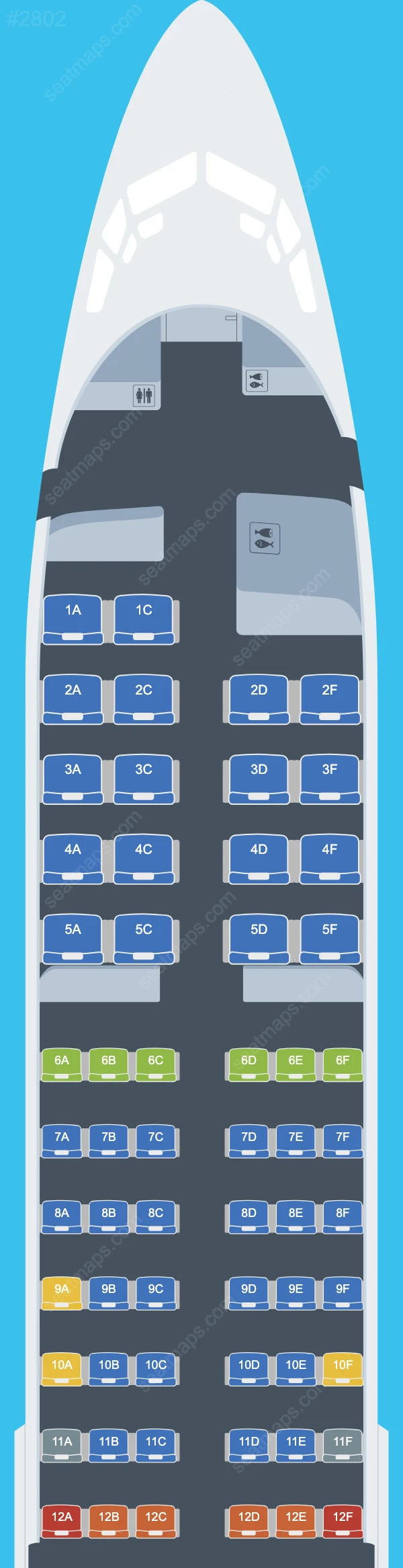 Air Austral Boeing 737 Seat Maps 737-800