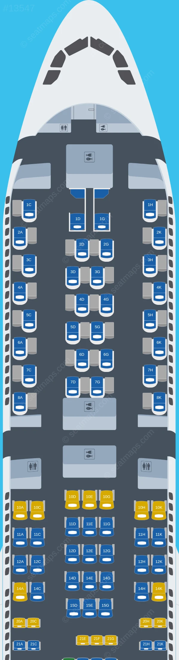 Discover Airlines Airbus A330-300 V.3 seatmap preview