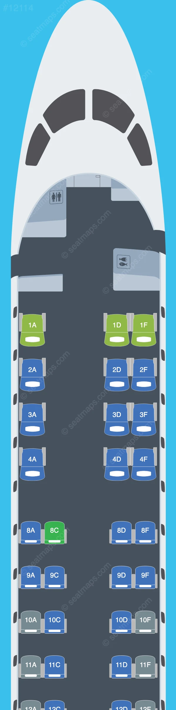 American Airlines Embraer E175 seatmap preview